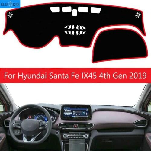 For Hyundai Santa Fe IX45 4th Gen 2019 Car Dashboard Cover Mat Pad Sun Shade Instrument Protect Carpet Accessories