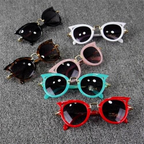 Fashion kids plastic Sunglass UV400 protection cat eye shades sunglasses for girls KS038