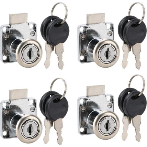 4 Set Office Table Drawer Lock Zinc Alloy Letter Box Cabinet Jewelry Box Lock