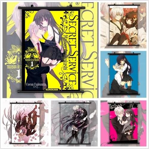 Wall Art Hanging Painting Inu X Boku Ririchiyo Soushi Poster Canvas Print Anime Pictures Home Decor Scroll Bedside Background