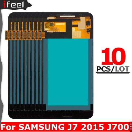 10Pcs COPY OLED Original LCD for SAMSUNG Galaxy J7 2015 Display J700 Touch Screen For SAMSUNG J7 2015 J700 J700F J700M J700H