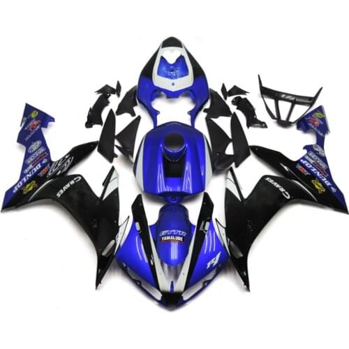 Complete Plastic Injection ABS Fairings For Yamaha YZF1000 R1 Year 04 05 06 2004 - 2006 Fairing Kit YAMALUBE Blue Black Covers