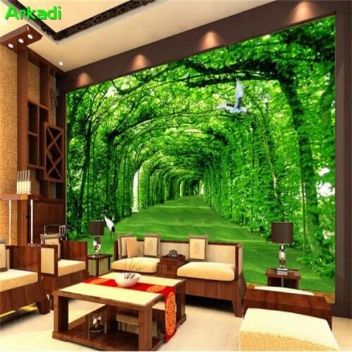 Custom mural 3d landscape park grove grass wallpaper bedroom sofa tv background nature landscape art decoration photo mural