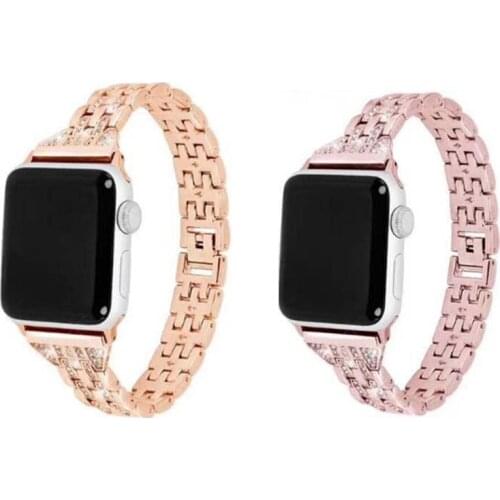 Newest Diamond Strap for Apple Watch Band series SE 6 5 4 40mm 44mm for iwatch 6 strap series 3 2 1 38mm 42mm For girl