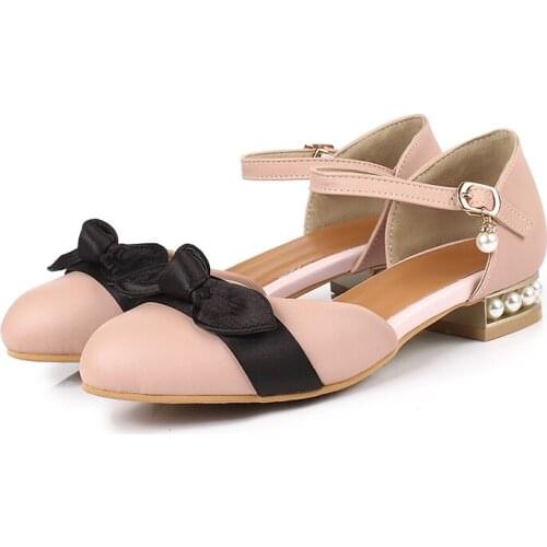 BigSize 9 10 11 12 high heels sandals women shoes woman summer ladies Butterfly-knotted Pearl Buckle Sandals
