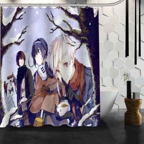 Anime Bungo Stray Dogs Shower Curtain Polyester Fabric Print Bathroom Curtain Waterproof 12 Hook Bath Curtain