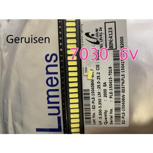 2000PCS/LOT LUMENS LED 7030 LED TV Backlight High Power 1W 6V LED Backlight Cool white For LED LCD TV Backlight Application