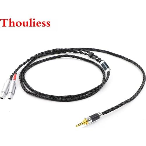 Thouliess HIFI Custom Made 2.5/3.5/4.4mm Balanced Silver Plated Headphone Upgrade Cable for HD800 HD800S HD820 Headphones