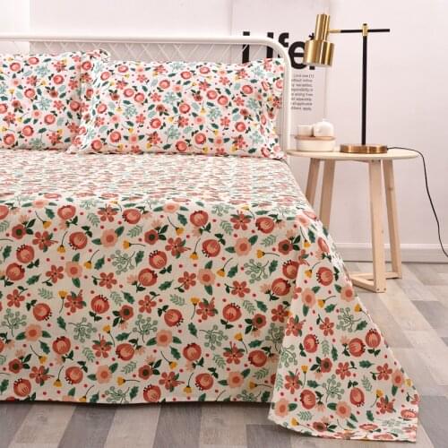 100% Cotton Canvas Fabric Moisture-absorbing Breathable Comfortable Soft Skin-friendly Slippery Bed Sheet Pillowcase Quilt Sofa