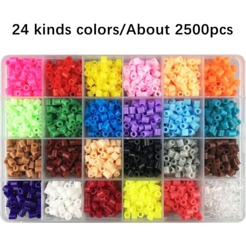 24Grid Boxed Packing 5mm Perler Hama Beads Fuse Abalorios Children DIY Handmaking 3D Puzzle Educational Toys
