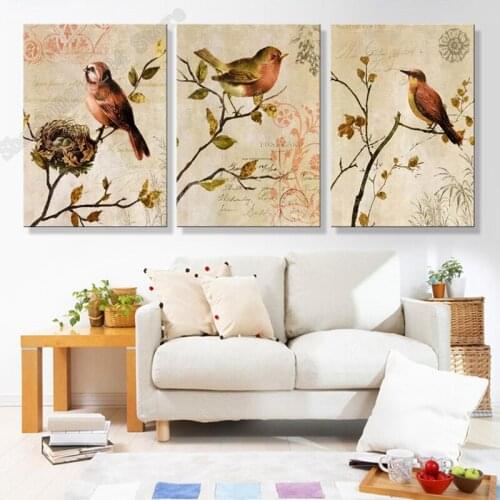 3 piece diamond painting Flowers And Bird full 5d diamond embroidery Painting pictures diy handmade Crafts puzzle diamond FF2560
