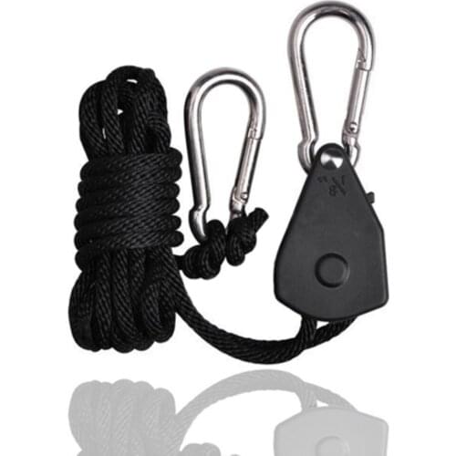 75LBS Heavy Duty Rope Ratchet Hanger Kit for LED Grow Light Aquarium lamp