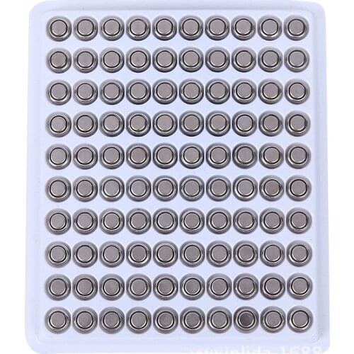 Dinto New 100pcs/lot 1.5V AG3 LR41 192 G3 Button Battery Alkaline Cell Battery Coin Battery in Tray for Watch Toy Flashlight