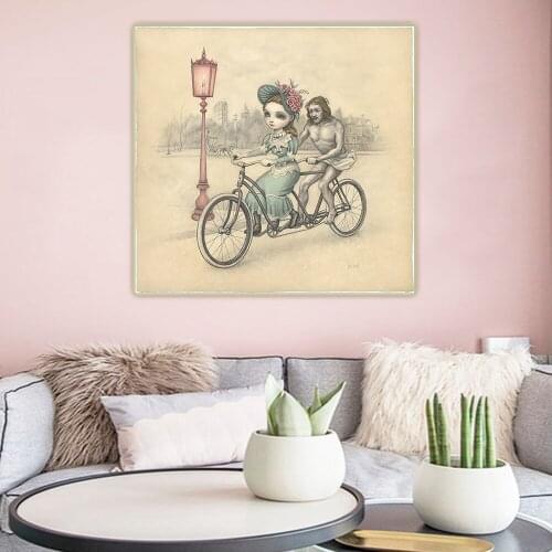 Citon Mark Ryden《Riding With The Lord》Surrealist Canvas Oil Painting Artwork Poster Picture Wall Decor Modern Home Decoration