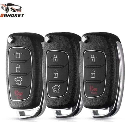 Dandkey 20pcs For Hyundai 3/4 Buttons Replacement Remote Car Key Shell For Mistra Hyundai HB20 SANTA FE IX35 IX45 Key Cover Case