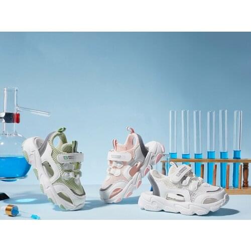 Children sandals 2021 Amoi Girls Fashion Single Shoes Children Sandals Boys Beach Barefoot Sports Shoes Lightweight sandals