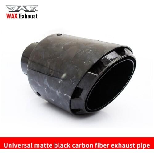 Factory hot sale new design matt black carbon fiber exhaust tips for Universal car