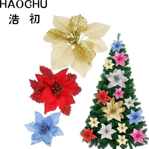 HAOCHU 5Pcs/Set Christmas Tree Wedding Decorations Celebration Flowers Christmas Tree Flowers Wedding Festiavl Supplies
