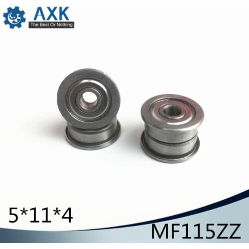 MF115ZZ Flange Bearing 5x11x4 mm ABEC-1 ( 10 PCS ) Miniature Flanged MF115 Z ZZ Ball Bearings