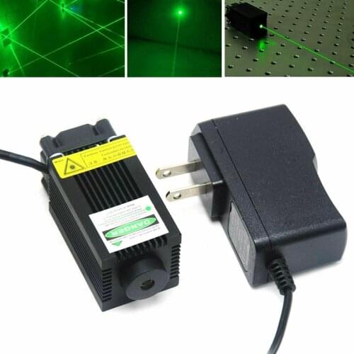 532nm 100mw Green Laser Dot Module w 12V Power Adapter Long-time Work Room Escape Lighting