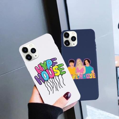 JAMULAR Hype House Soft Shell Case for iPhone X XR XS 11 Pro MAX 7 8 6 6S Plus 9 SE2020 Silicone Matte Cartoon Phone Back Cover