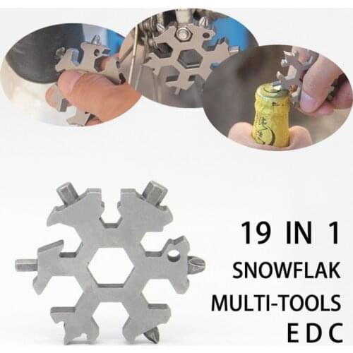 Hand tool sets outdoor multifunctional tool edc 6 angle snowflake wrench EDC mini Stainless Steel wrench tool set