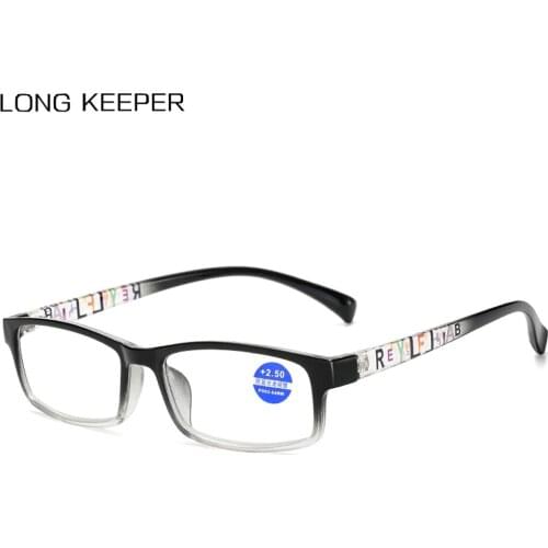Unisex Reading Glasses Women Men Classic Square Computer Eyewear Presbyopic Eyeglasses With Diopter +1.0 1.5 2.0 2.5 3.0 3.5 4.0