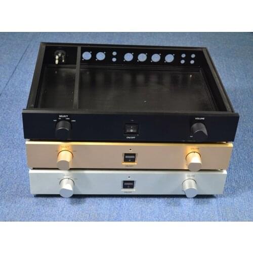 PASS1.7 Preamp Chassis Full Aluminum Power Amplifier Case DIY HIFI Shell (430*70*310mm)