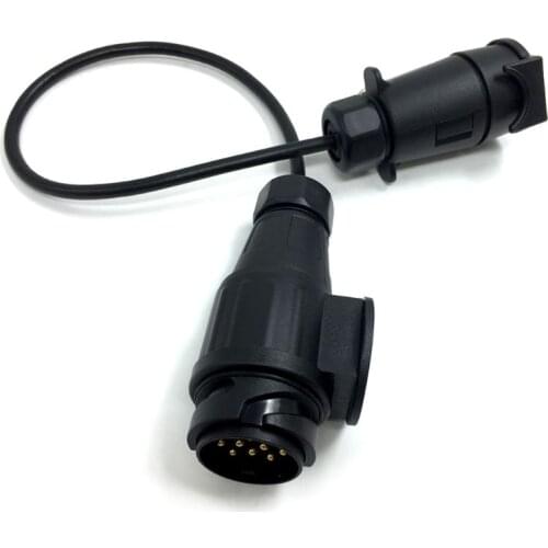 7 Pin To 13 Pin Trailer Adapter Lead Converter With Cable Wiring Connector 12V Plug Socket