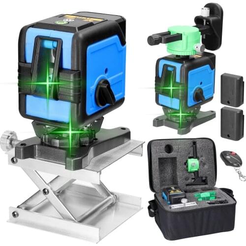 Portable High Brightness 2 Lines Laser Level Self-leveling 360 Laser Level Green Laser Beam Line Horizontal and Vertical Lines