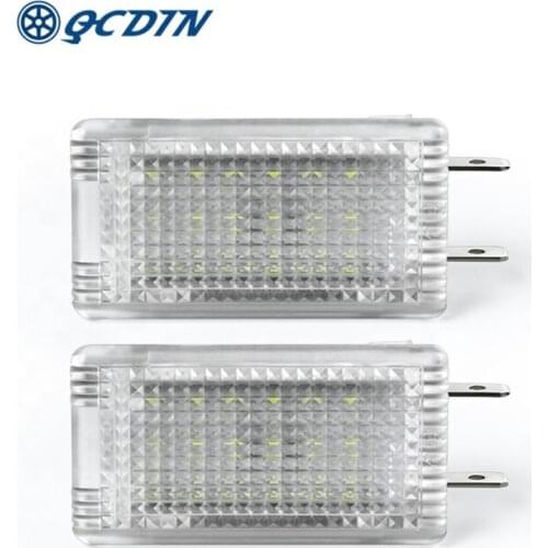QCDIN 1Pair Led License Number Plate Lamp Transparent Color For Opel For Andra SUV Insignia Automotive Signal Lamp Components