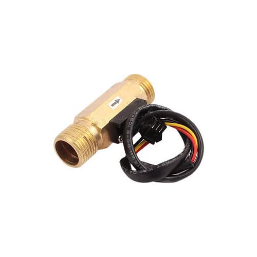 SEN-HZ21WI G1/2 Male Thread Brass Hall Water Flow Sensor 1-30L/min 66mm