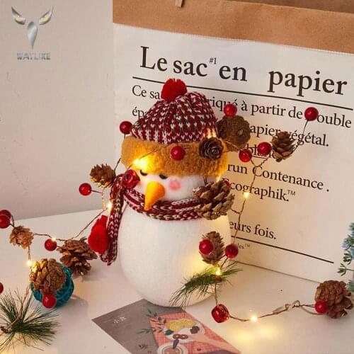 WAYLIKE 2M Led Copper Wire Pine Cone Flowers Led String Lights Christmas Decorative Outdoor Bedroom Diy Garland Holiday Lights