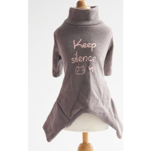 Warm Dog Jumpsuit Lightweight Puppy Cat Dog Costume Cotton Small Dog Clothes Soft Pullover Dog Shirt Letter Print Dog Clothes