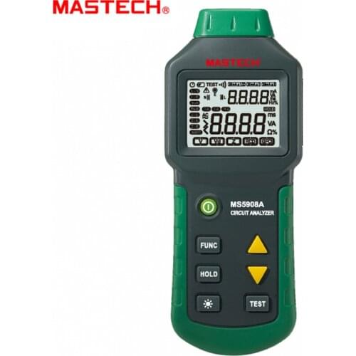 Hight quality MASTECH MS5908A/MS5908C RMS Analyzer Tester w/ IDEAL Sure Test Socket Tester 110V RCD GFCI Sockets Test