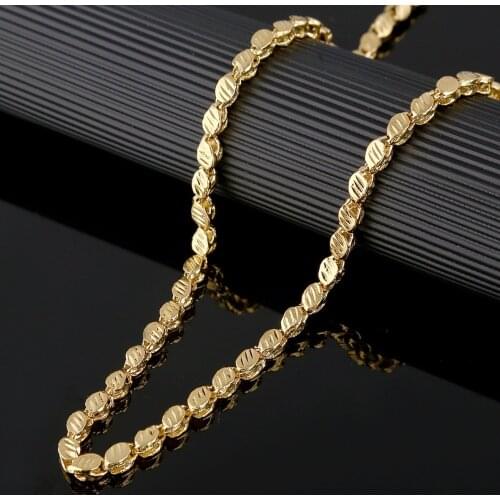 Thick Chain Length 53cm Width 4mm Ethiopian Necklace Gold Color African Eritrea Chunky Necklace