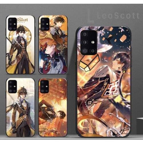 Zhongli genshin impact Phone Cases For Samsung A50 A51 A71 A31 A21S S8 S9 S10 S20 S21 Plus Fe Ultra 4G 5G