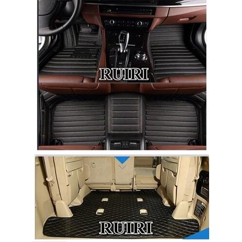 High quality! Custom special floor mats + trunk mat for Toyota Land Cruiser 200 7 seats 2018-2007 durable carpets,Free shipping