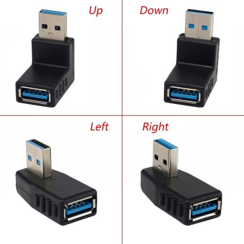 90 Degree Left Right Angled USB 3.0 A Male To Female Adapter High-Speed Transmission Connector For Laptop PC Drop Ship