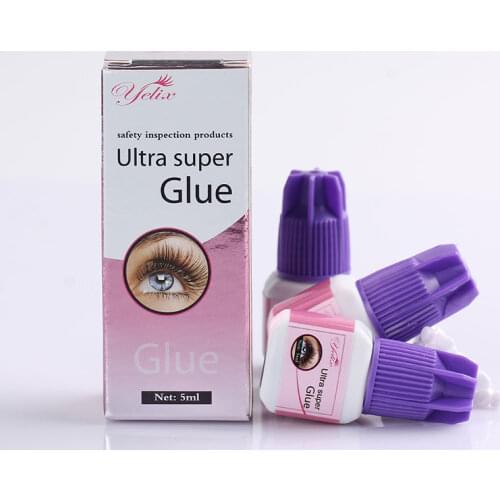 Yelix 2~3 Second Fast Drying Eyelash Extension Glue Sensitive Eyelashes Glue For Professional Black Adhesive Retention 5-7 week
