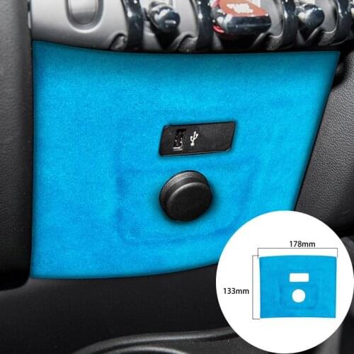 For BMW F60 2018-2020 Alcantara Suede Wrap Car Cigarette Lighter Panel Trim Stickers Cover Mouldings Accessories Car-styling