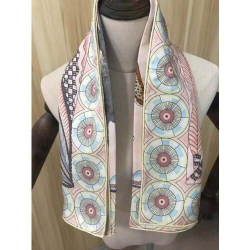 2020 new arrival spring leopard 90*90 cm 100% silk scarf square twill hand made roll shawl for women lady hijab high quality