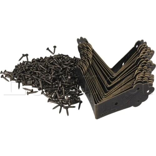 20 Pieces Antique Desk Edge Cover Jewelry Box Corner Guards Protectors