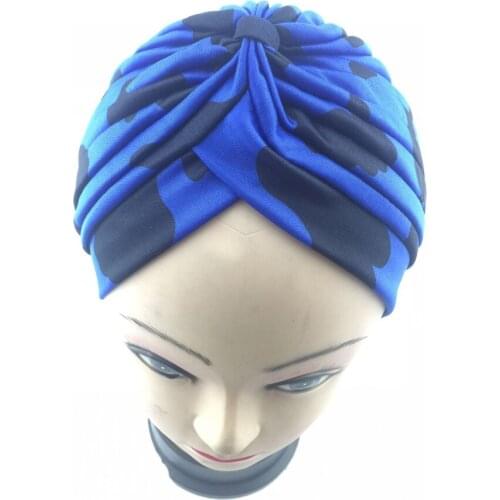 120pcs/lot milk cow pattern Turban Head Wrap/Band Sleep Hat Chemo Bandana Pleated Indian/Turban india hat