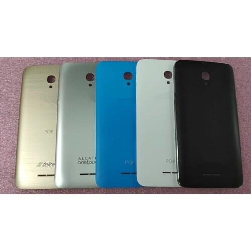 5056 Rear Housing For Alcatel One Touch Pop 4 Plus 5056 5.5" Back Cover Repair Replace Phone Battery Door Case + Logo
