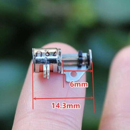 6mm Miniature Slide Screw Stepper Motor 2 Phase 4 Wire Stepper Motor Micro Stepping Motor for DIY Models