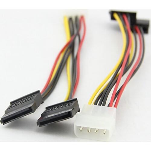 Laptop Adapter New 4Pin IDE Molex to 2Serial ATA SATA Y Splitter Hard Drive Power Supply Cable high quality Computer Cable 20j27