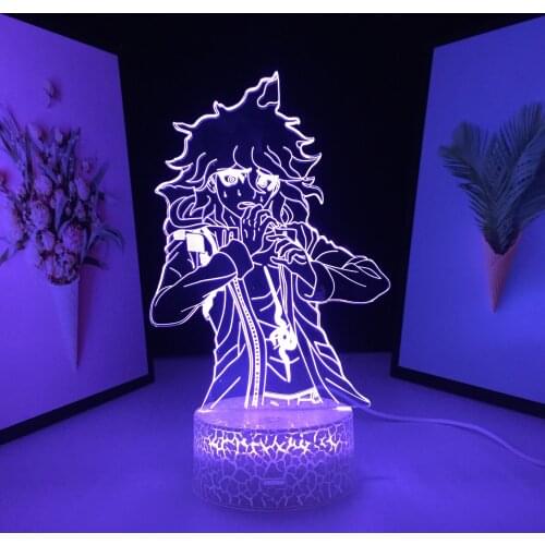 Anime Lamp Danganronpa V3 Nagito Komaeda LED Night Light for Bedroom Decor Kids Gift Danganronpa V3 Acrylic Lamp