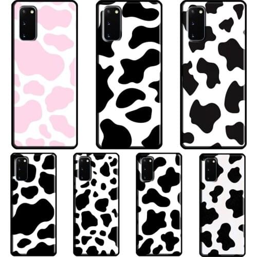 Cow Print Case For Samsung Galaxy S21 Ultra S8 S9 S10 Plus Note 9 10 Note 20 Ultra S20 FE Back Cover