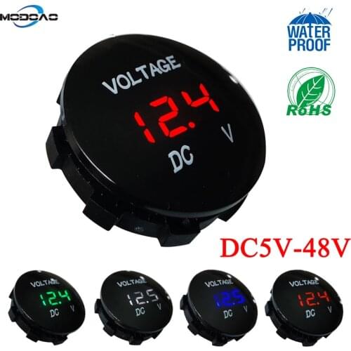 DC 12V-24V Digital Panel Voltmeter Voltage Meter Tester Led Display For Car Auto Motorcycle Boat ATV Truck Refit Accessories